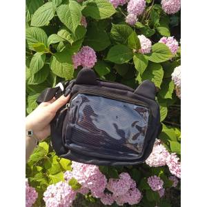 Сумка Ita Bag чорна з прозорим віконцем та вушками