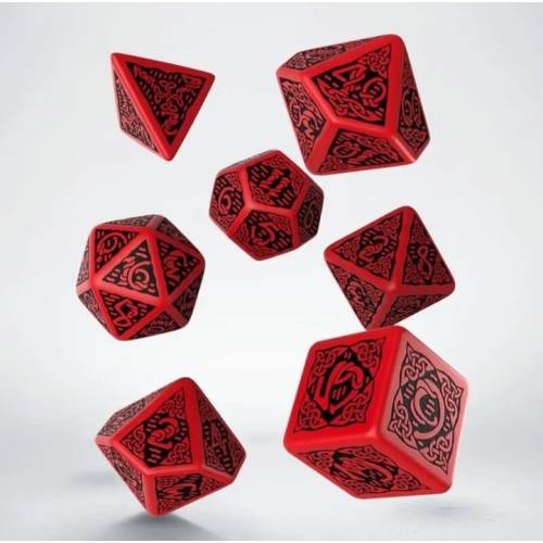 Набор кубиков Celtic 3D Revised Red & black Dice Set (7)