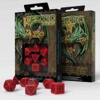 Набор кубиков Celtic 3D Revised Red & black Dice Set (7)