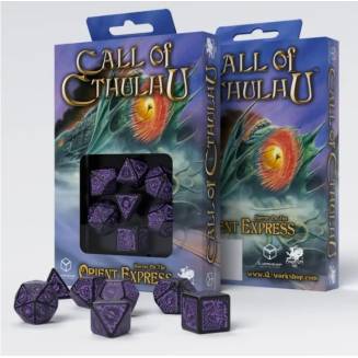 Набор кубиков COC Horror on the Orient Express Black & purple Dice Set (7)
