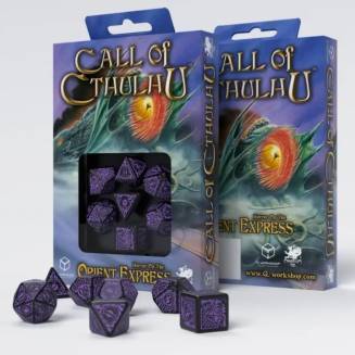 Набор кубиков COC Horror on the Orient Express Black & purple Dice Set (7)