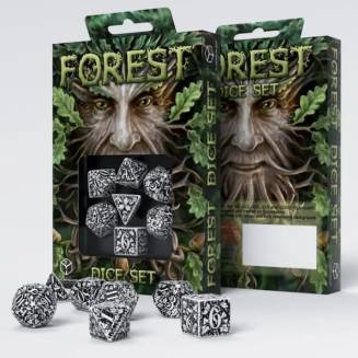 Набор кубиков Forest 3D White & black Dice Set (7)