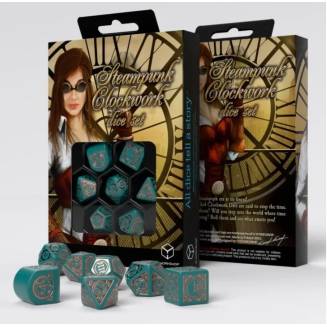 Набор кубиков  Steampunk Clockwork Nautical Apparatus Modern Dice Set (7)