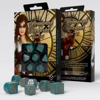 Набор кубиков  Steampunk Clockwork Nautical Apparatus Modern Dice Set (7)