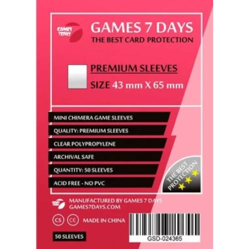 Протектори Games7Days (43 x 65 мм) Premium Mini Chimera (50 шт) Протектори Games7Days (43 x 65 мм) Premium Mini Chimera (50 шт)