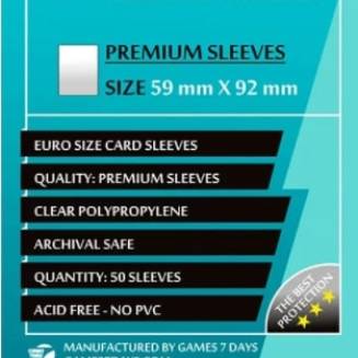 Протекторы Games7Days  (59 x 92 мм) Premium Euro Size (50 шт)