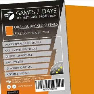 Протекторы Games7Days (66 х 91 мм) Orange Premium MTG (80 шт)