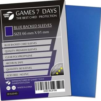 Протекторы Games7Days (66 х 91 мм / 63.5x88 мм) Blue Premium MTG (80 шт)