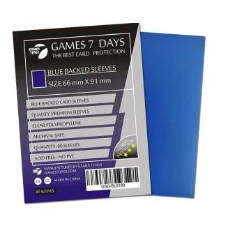 Протекторы Games7Days (66 х 91 мм / 63.5x88 мм) Blue Premium MTG (80 шт)