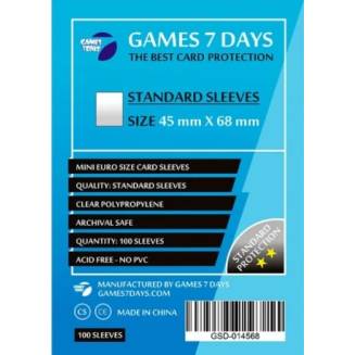 Протектори Games7Days (45 x 68 мм) Standard Mini Euro (100 шт)