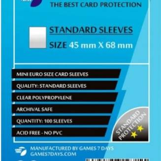 Протекторы Games7Days (45 x 68 мм) Standard Mini Euro (100 шт)