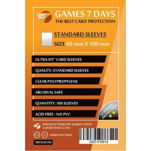 Протекторы Games7Days (65 x 100 мм) Standard Magnum (100 шт)