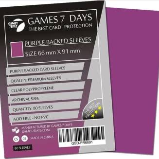 Протекторы Games7Days (66 х 91 мм / 63.5x88 мм) Purple Premium MTG (80 шт)