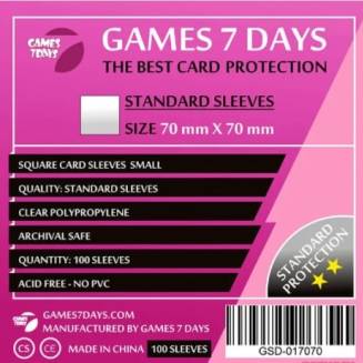 Протекторы Games7Days (70 x 70 мм) Standard Square (100 шт)