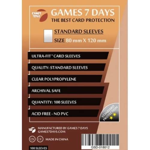 Протекторы Games7Days (80 x 120 мм) Standard Ultra-Fit (100 шт)