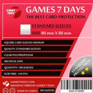 Протекторы Games7Days (80 x 80 мм) Standard Square (100 шт)