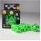 Набір кубиків світло-зелений Світяться в темноті (Glow in The Dark 7 Dice Set Light Green)