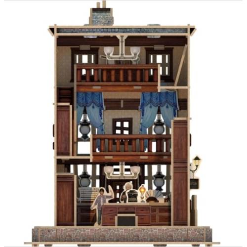 Магазин волшебных палочек Оливандера Пазл 3D Гарри Поттер (Ollivander Wand Shop Set 3D puzzle Harry Potter) Eng