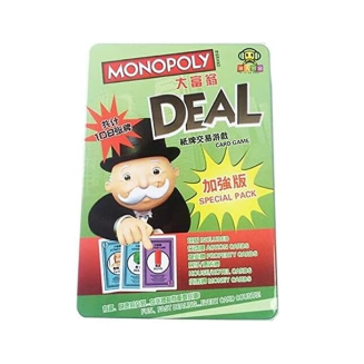 Monopoly Deal Card game Metal box