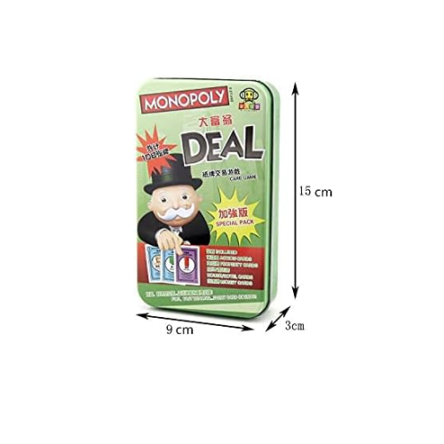 Monopoly Deal Card game Metal box