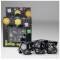 Набір кубиків чорний з білим (Opaque 7 Dice Set Black and White)