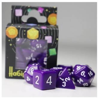 Набор кубиков темно-фиолетовый (Opaque 7 Dice Set Dark Purple)