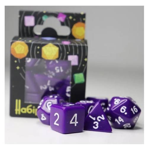 Набор кубиков темно-фиолетовый (Opaque 7 Dice Set Dark Purple)