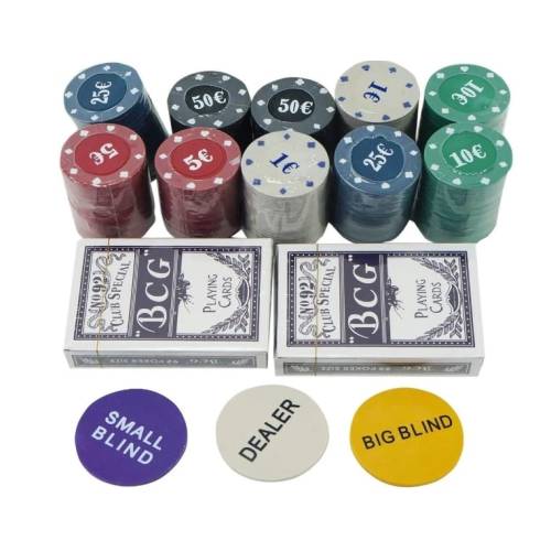Набор для Покера Poker Chips 200 фишек в Металлическом Боксе 