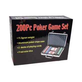 Набор для Покера Poker game set 200 фишек в Металлическом кейсе