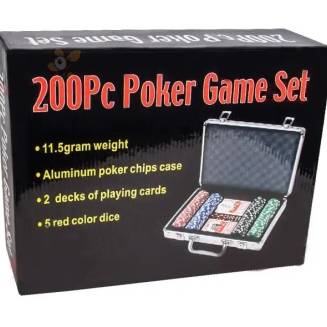 Набор для Покера Poker game set 200 фишек в Металлическом кейсе
