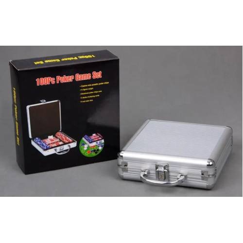 Набор для Покера Poker game set 100 фишек в Металлическом кейсе