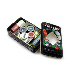 Набор для Покера Poker Chips 100 фишек в Металлическом Боксе 
