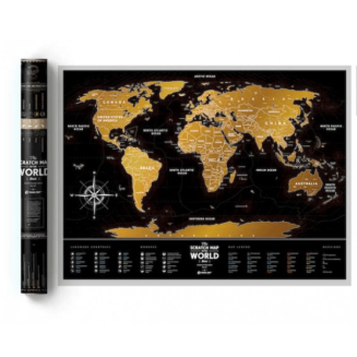 Скретч карта мира Travel Map Black World