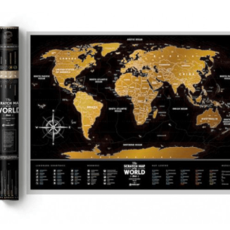Скретч карта мира Travel Map Black World