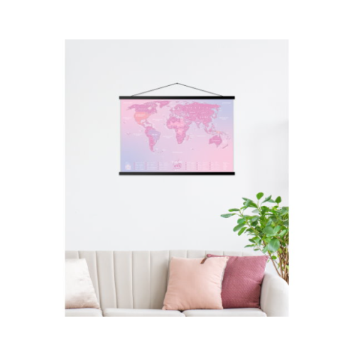 Скретч карта Travel Map Love World Eng (Карта путешествий мира любви)