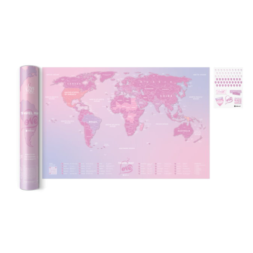 Скретч карта Travel Map Love World (Карта подорожей світу кохання) Eng Скретч карта Travel Map Love World (Карта подорожей світу кохання) Eng